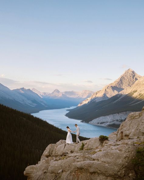 Bc Elopement, Moraine Lake Wedding, Lake Wedding Inspiration, Lake Wedding Photos, Alberta Wedding, Field Journal, Forest Adventure, Rocky Mountain Wedding, Cabo Weddings