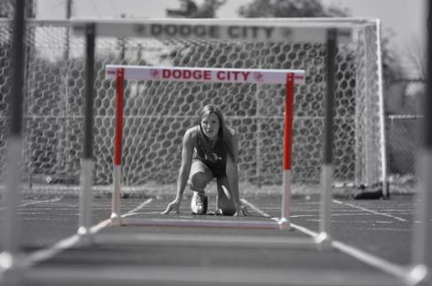 Hurdles senior picture Hurdler Senior Pictures, Hurdles Senior Pictures, Hurdle Senior Pictures, Senior Picture Ideas Track, Track Portraits, Track Poses, Track Banquet, Track Pics, Expressive Photography