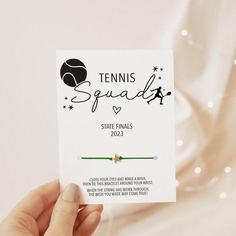 Tennis Team Gifts, Make A Wish Bracelet, Tennis Coach Gift, Tennis Party, Tennis Team, Tennis Coach, Bracelet Tennis, Tennis Gifts, Tennis Player