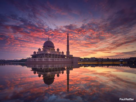 Location : Putrajaya, Malaysia Horizontal Mirror, Horizontal Mirrors, Fine Art Landscape Photography, Putrajaya, Iconic Images, Best Sunset, Fine Art Landscape, Photography Gallery, Iconic Photos