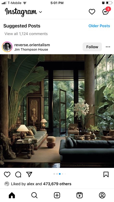 Modern Dark Academia, Interesting Homes, Jim Thompson House, Tropical Living Room, Jungle House, Condo Loft, Tropical Living, Dark Interiors, Design Milk