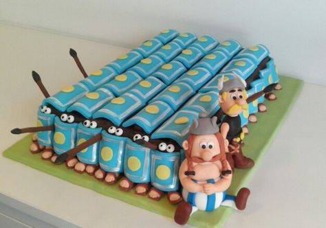 Motivtorte Asterix und Obelix Boutique Patisserie, Harry Potter Birthday Cake, Viking Dragon, Harry Potter Birthday, Fondant Cake, Fondant Cakes, 7th Birthday, Kids Birthday Party, Kids Birthday