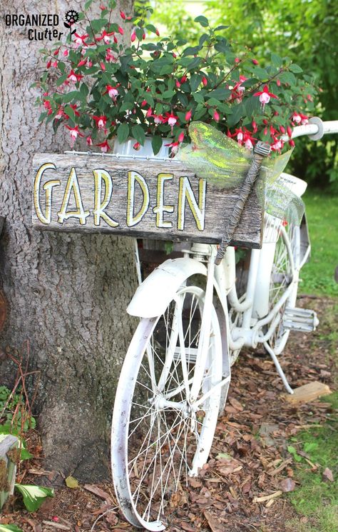 ♦♦̮̑ԑ̮̑♦♦̮̑ԑ̮̑♦♦̮̑ԑ̮̑♦♦ Garden Diy Decoration Ideas, Garden Vignettes, Bicycle With Flowers, Country Garden Decor, Old Bicycle, Garden Junk, Easy Backyard, Creative Gardening, Garden Tours