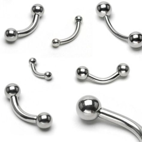 Ball 316L Surgical Steel Curved Barbell * More info could be found at the image url. (This is an affiliate link) Conch Piercing Pain, Piercing Arcade, Curved Eyebrows, Piercing Labret, 00 Gauge, Eyebrow Ring, Eyebrow Piercing, Conch Piercing, Body Piercings