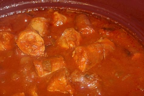 This dish is truly a taste of the country. I mean in the country where folks are already sitting at the table drinking coffee and eating breakfast by the time the rooster crows. Mama (Patsy Paul) made countless batches of biscuits and tomato gravy in her lifetime. I miss her.. Sausage Red Gravy, Sausage Creole, Tomato Gravy Recipe, Creole Dishes, Cajun Recipes Authentic, Red Gravy, Rice And Gravy, New Orleans Recipes, La Eats