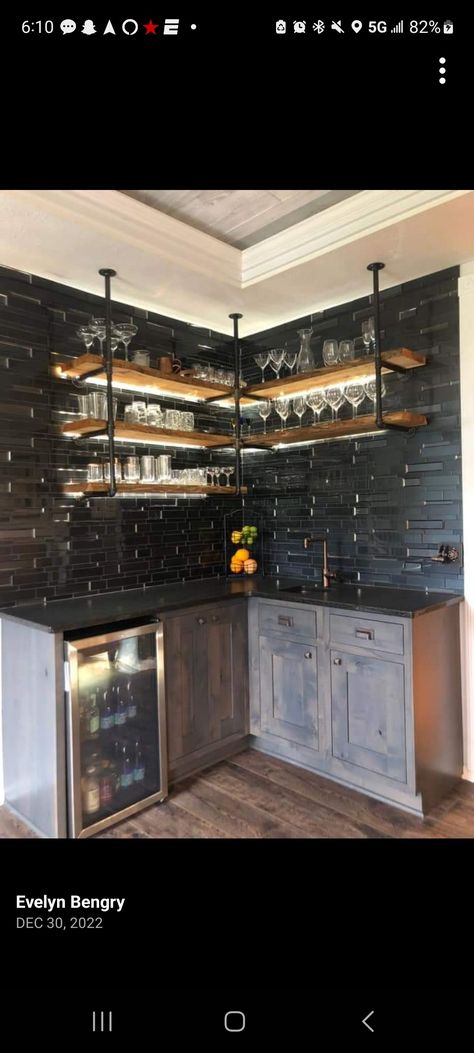 Basement Bar Ideas Small Corner, Basement Bar Corner, Basement Corner Bar, Small Basement Living Room Ideas, L Shaped Wet Bar Basement, Basement Kitchenette Ideas L Shape, L Shape Basement Bar, Small Basement Bars, L Shaped Bars Basement