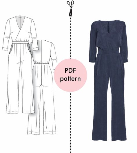 Nursing Top Pattern, Diy Jumpsuit Pattern, Maternity Pattern, Jumpsuit Sewing Pattern, Camisole Pattern, Jumpsuit Sewing, Jumpsuit Pattern Sewing, Summery Outfits, Summer Jumpsuit