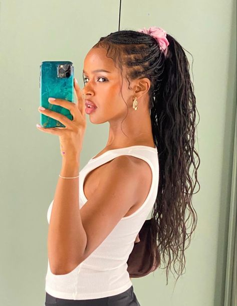 Hair Inspo Long, Long Hair Inspo, Take Your Vitamins, African Hair Braiding Styles, Cute Box Braids Hairstyles, Pretty Braided Hairstyles, Natural Hair Styles Easy, Human Braiding Hair, Curly Hair Inspiration