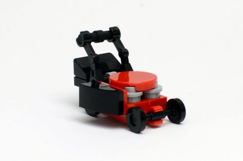 Lego Objects, Cartoon Lawnmower, Lego Lawn Mower, Lego Japanese, Pink Lawn Mower, Robot Lawn Mower, Short Series, Lego Accessories, Easy Lego Creations