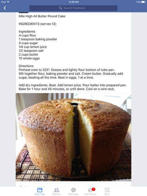 Mile-high Butter Pound Cake Mile High Pound Cake, Chocolate Cake Mix Recipes, Homemade Pound Cake, Pound Cake Recipes Easy, Butter Pound Cake, Southern Cake, Lemon Pound Cake Recipe, Cake Recipes Easy Homemade, Savory Cakes