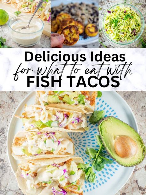 Fish Tacos Toppings, What To Serve With Fish Tacos, Fish Tacos Sides, Fish Taco Sides, What To Serve With Fish, Sides For Fish Tacos, Fish Taco Toppings, Fried Fish Tacos, Fish Taco Sauce