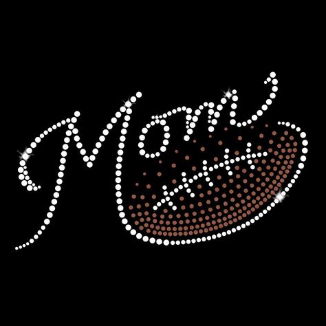 PRICES MAY VARY. This new football mom design is the perfect combination of feminine bling and athletic spirit. Simply iron on to your favorite t-shirt or tote bag! High quality glass hot fix sparkly rhinestone crystals and shiny metal rhinestuds! Easy iron-on instructions included - just peel, stick and iron Size Approximately 4.75 x 8 inches JCS Rhinestones is a woman-owned American family small business. Your purchase supports a local entrepreneur! This new football mom design is the perfect Diy Bling, Rhinestone Shirts, Mom Design, T Shirt Transfers, Rhinestone Transfers, Hot Fix, Iron On Vinyl, Football Mom, Rhinestone Designs