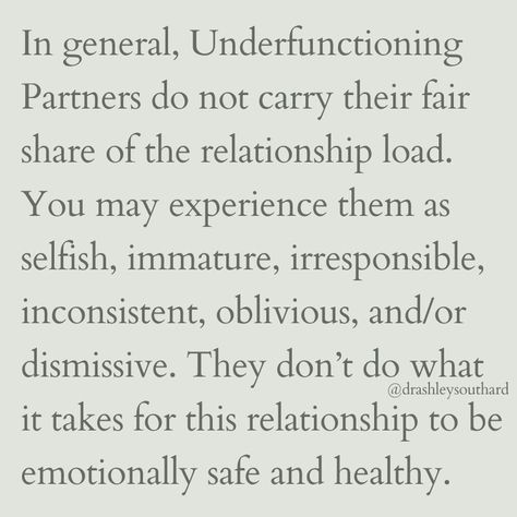 Underfunctioning is on a spectrum, ranging from mild to severe. Common Underfunctioning archetypes include: 😕 The Nice Guy 😣 The Avoidant 😩 The Narcissist But regardless of what we call it or where they're at on the spectrum, being on the receiving end of Underfunctioning does not feel good! 💔 What have been your experiences with Underfunctioning? Please share below 👇 #overfunctioningwoman #narcissistictraits #emotionalimmaturity #relationshipinsights #marriagetalk #selfawareness... Pinterest Therapy, 2024 Reset, On The Spectrum, Relationship Lessons, Relationship Psychology, Getting To Know Someone, Relationship Facts, Writing Therapy, Mental Health And Wellbeing