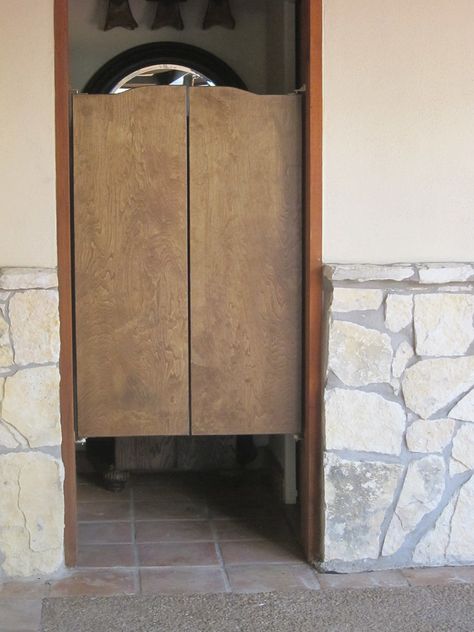 Salon Doors Swinging, Salon Doors, Cowboy Door, Cafe Doors, Bathroom Door Design, Bistro Interior, Door Alternatives, Saloon Doors, Recessed Storage