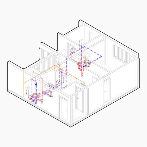 MEP Modeling P12 on Behance Revit Mep, Autodesk Revit, Portfolio, Architecture