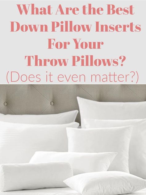 Everyone wants throw pillows that keep that karate chop dent in the top? Why? These are more comfortable than the stiff foam pillows. See where you can find the best deals on down pillows. Boy Apartment, Pillow Hacks, Different Seasons, Down Pillow, Remodel Bedroom, Where The Heart Is, Down Pillows, Home Hacks, Designer Throw Pillows