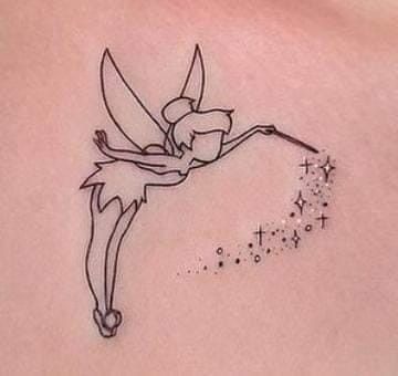 Tinker Bell Tattoo, Belle Tattoo, Tattoo Machine Tattoo, Tattoo Ideas Unique, Wand Tattoo, Tattoo Artist Tattoo, Beauty Tattoo, Dragon Tattoo For Women, Tattoo Butterfly