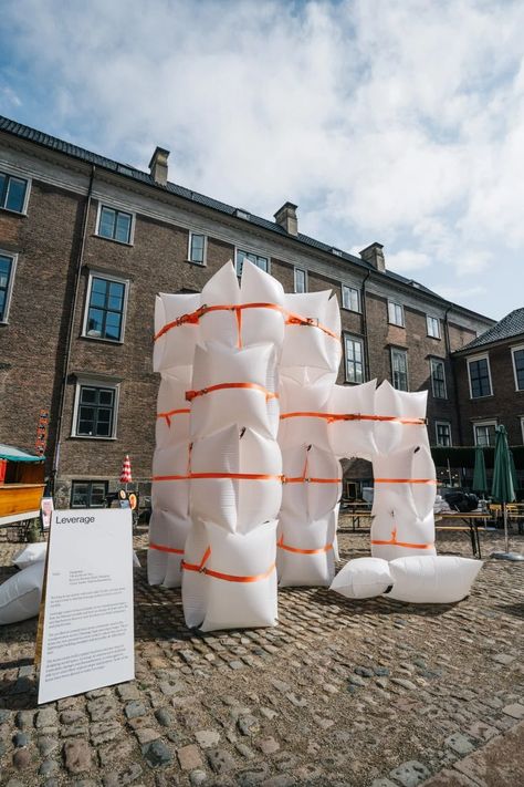 Chart art fair installs five "social architecture" pavilions in Copenhagen Social Architecture, Temporary Architecture, Building Workshop, Pavilion Design, Pop Up Bar, Bjarke Ingels, Social Interaction, Fabric Wall, Civil Engineering