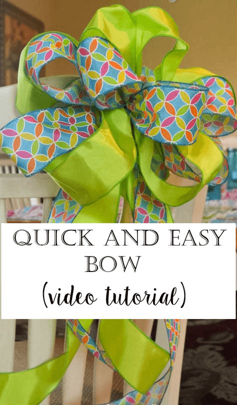 How to Tie a Bow with Multiple Ribbon Search My Pins, Tie Bows With Ribbon, Lantern Toppers, Burlap Bow Tutorial, Making Bows For Wreaths, Bow With Ribbon, Bow Making Tutorials, Diy Wreath Bow, Easy Bow