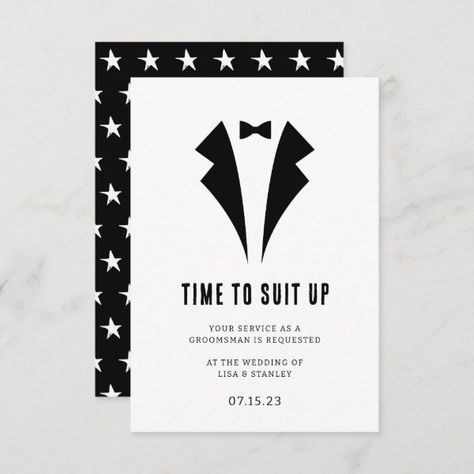 Chic Minimalistic Groomsman Proposal Card Diy Groomsmen Gifts, Groomsman Invitation, Groomsman Gift Ideas, Unique Groomsmen Gifts, Suit Illustration, Groomsmen Cards, Groomsmen Gift Ideas, Groomsmen Invitation, Groomsman Card