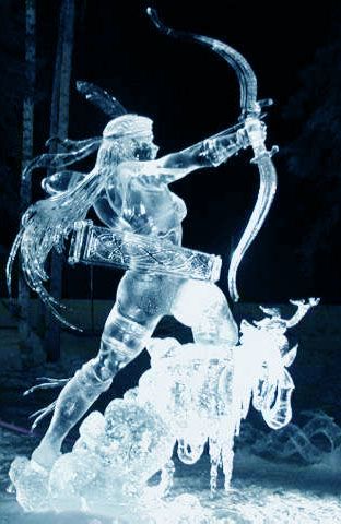 Absolutely unbelievable: mini ice-sculpture.Only four inches tall! Ice Carving, Ice Art, Ice Sculpture, Snow Sculptures, Ice Castles, Snow Art, Albrecht Durer, Sand Sculptures, Bow And Arrow