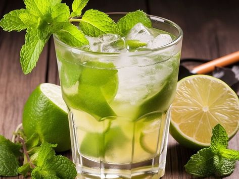 Fun Lemonade, Non Alcoholic Mojito, Cocktails Wedding, Bar Utensils, Mojito Cocktail, Non Alcoholic Cocktails, Alcoholic Cocktails, Spring Cocktails, Fresh Mint