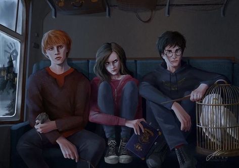 Harry Potter Animation, Harry Potter Animated, Hermione Granger Fanart, Tapeta Harry Potter, Harry And Hermione, Harry Potter Illustrations, Harry Potter Ron, Desenhos Harry Potter, Harry Potter Artwork