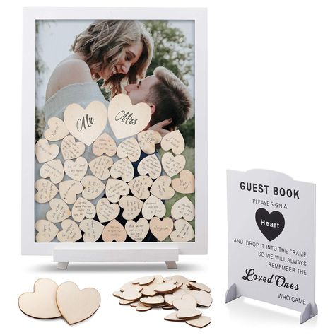 Unique Rustic Wedding, Bridal Shower Guest Book, Wedding Shadow Box, Heart Guest Book, Reception Sign, Custom Guest Book, Wooden Guest Book, Wedding Guest Book Unique, Guest Book Wedding