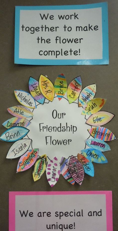 A Friendship Flower-We read The Crayon Box That Talked (By Shane Derolf), discussed how we all work … | Preschool crafts, Preschool activities, Preschool friendship Friendship Activities Preschool, Friendship Flower, Preschool Friendship, Uppfostra Barn, Friendship Crafts, Friendship Theme, Friendship Flowers, Friendship Activities, All About Me Preschool