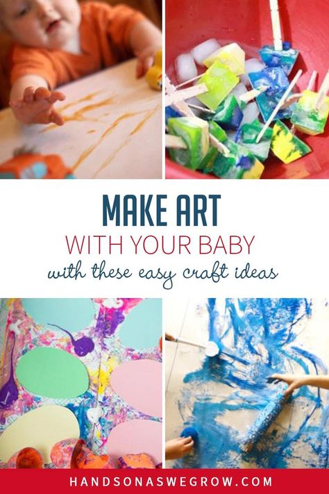 Encourage creative sensory development in your baby with super easy arts and crafts activities using edible paints. 10 super simple and fun ideas to make painting fun for babies! Baby Arts And Crafts, Baby Safe Paint, Teaching Kids Letters, Arts And Crafts Activities, Arts And Crafts Ideas, Easy Toddler Activities, Sensory Art, Easy Toddler, Painting Activities