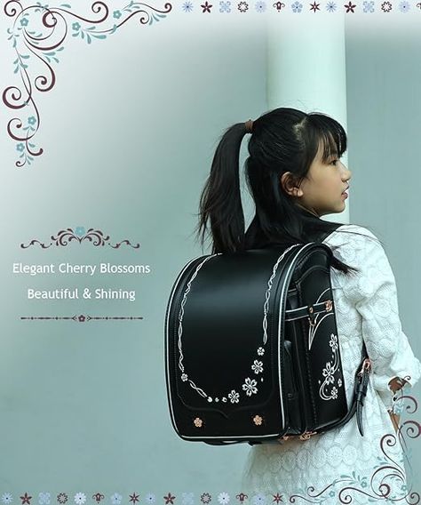 Buy IwaiLoft Ransel Randoseru Backpack Automatic Satchel Japanese School Bag Cherry Blossom Sakura Embroidery PU Bookbag For Girls (Pink) and other Kids' Backpacks at Amazon.com. Our wide selection is eligible for free shipping and free returns. Randoseru Backpacks, Sakura Embroidery, Japanese School Bag, Japanese School, Japanese Embroidery, Anime Merchandise, Christmas Stuff, Kids Backpacks, School Bag