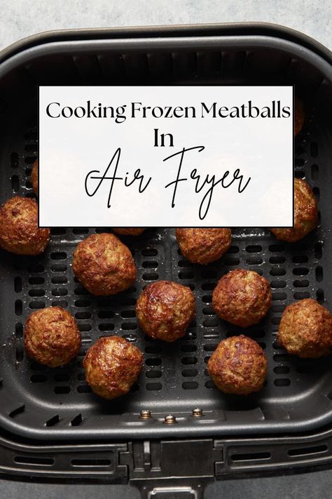 Frozen Meatballs Meatballs In Air Fryer, Fresh Meatballs, Healthy Meatball Recipe, Cooking Frozen Meatballs, Frozen Meatball Recipes, Healthy Frozen Meals, Air Fryer Recipe, Air Fryer Oven Recipes, Frozen Meatballs