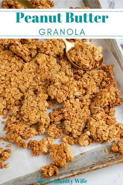 Healthy Peanut Butter Granola, Peanut Butter Granola Bar Recipe, Peanut Butter Granola Recipe, Gluten Free Granola Recipe, Granola Snacks, Granola Recipe Healthy, Best Granola, Granola Recipe Homemade, Chewy Granola