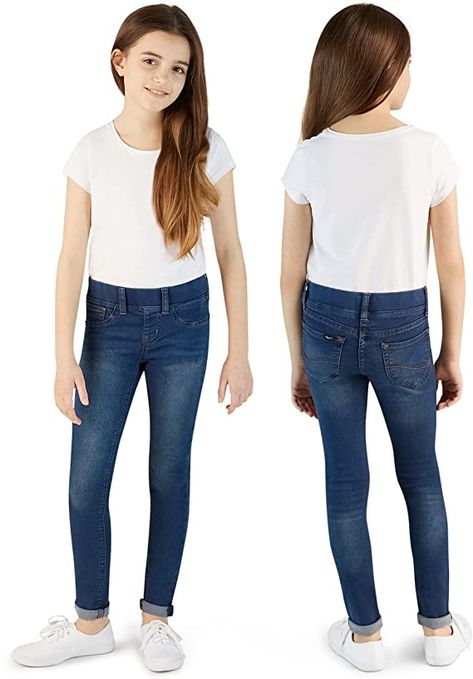 Jeans For Girls, Pull On Jeans, Tween Outfits, Tall Girl, Girls Jeans, These Girls, Bright Blue, Jeggings, Jeans Fit