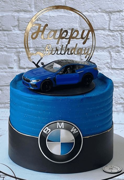 Cake Designs In Blue Colour, Birthday Cake Dark Blue, Blue And Silver Birthday Cake For Men, Blue Colour Birthday Cake, Blue Birthday Cake Ideas, Blue Car Cake, Blue Cake Design, Mechanics Birthday Cake, Mechanics Birthday