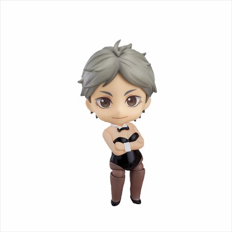 Haikyu Sugawara, Nendoroid Png, Nendoroid Anime, Sugawara Koushi, Bunny Outfit, Png Icons, Haikyu!!, Volleyball, Anime Drawings