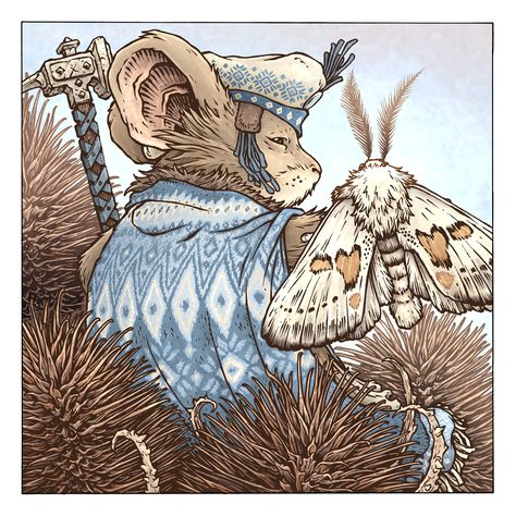 David Petersen's Blog: March 2019 Mouse Guard Rpg, David Petersen, Mouse Guard, Arte Cyberpunk, Woodland Creatures, Animal Illustration, Character Concept, Character Inspiration, Moth