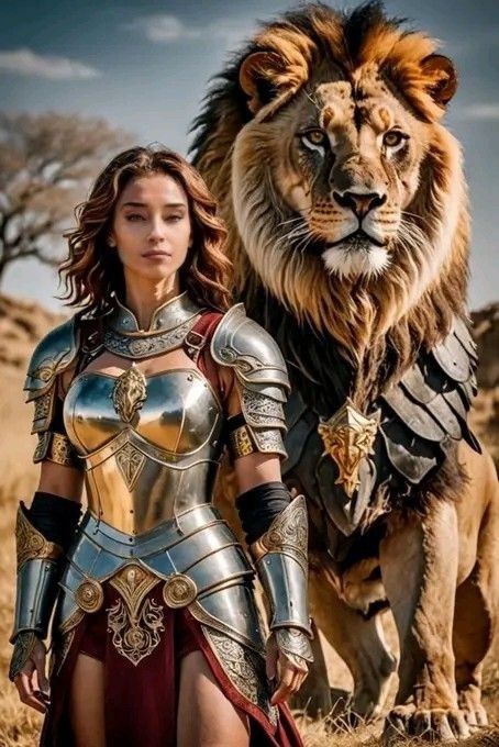 God's Warrior, Lion Knight, God Photography, Lion Warrior, Jesus Love Images, Soul Energy, Fantasy Queen, Women Warriors, Spiritual Warrior