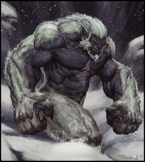 ArtStation - Yeti, Todor Hristov Bigfoot Art, Beast Creature, Fantasy Beasts, 다크 판타지, Monster Concept Art, Fantasy Monster, Fantasy Creatures Art, Mythical Creatures Art, Monster Design