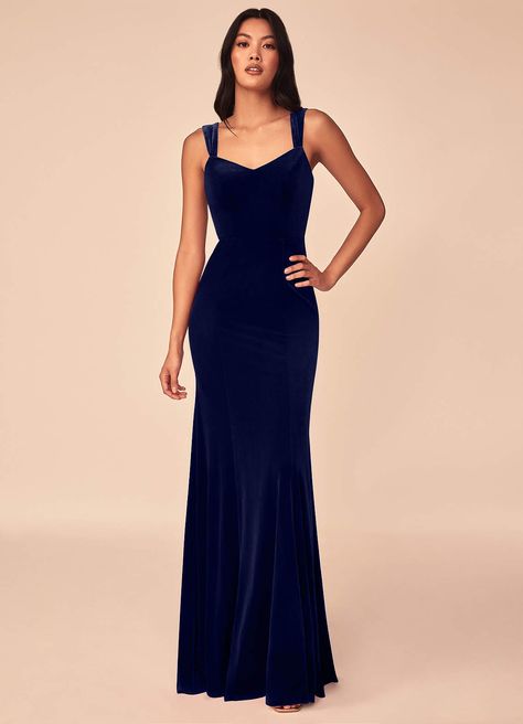 Azazie Lanessa Velvet Dress Cabernet Bridesmaid Dresses | Azazie Prussian Blue Bridesmaid Dresses, Dark Dusty Blue Dress, Navy Blue Velvet Bridesmaid Dresses, Sapphire Blue Bridesmaid Dresses, Deep Blue Bridesmaid Dresses, Formal Dresses Dark Blue, Blue Velvet Bridesmaid Dresses, Sapphire Bridesmaid Dresses, Midnight Blue Bridesmaid Dresses