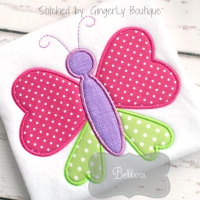 Butterfly Applique Farm Applique, Big Bee, Machine Applique Designs, Butterfly Girl, Butterfly Embroidery, Machine Embroidery Applique, Applique Pattern, Machine Applique