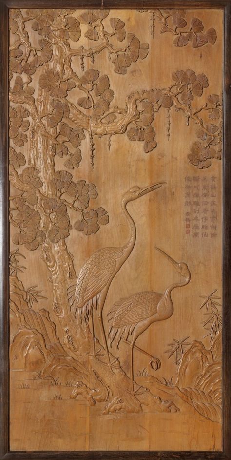 Cement Art, Chinoiserie Wallpaper, Carving Art, Realistic Paintings, Wooden Bird, Wood Carving Art, China Art, Flower Phone Wallpaper, Wall Panel