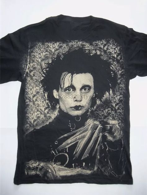 @ferngr0ve on Instagram Tim Burton Johnny Depp, Cool Tee Shirts, Edward Scissorhands, Marilyn Manson, Novelty Clothing, Monkey King, Style Punk, Goth Punk, Fashion Inspiration Design