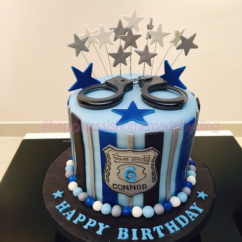 Police Man Cake, Police Cake Design, Police Birthday Theme, Cake Police, Police Cake, Police Cakes, Grad Cakes, Cake Design For Men, Police Birthday