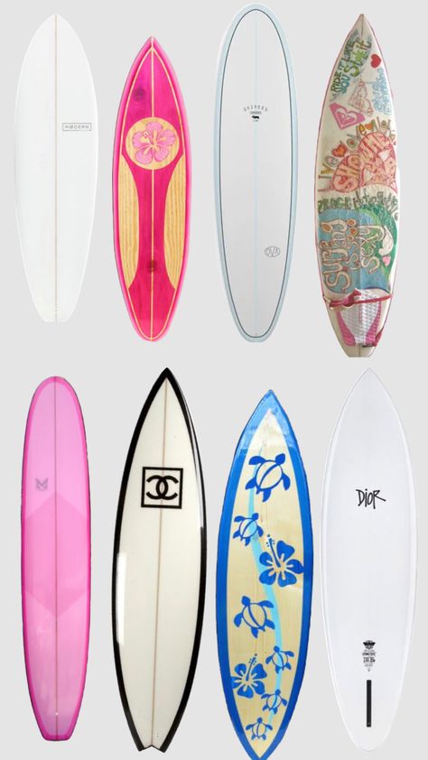 Painting A Surfboard, Mini Surfboard Decor, Surf Boards Designs, Floral Surfboard, Surf Board Designs, Shark Surfboard, Finger Surfboard, Surfboard Aesthetic, Surfboard Craft