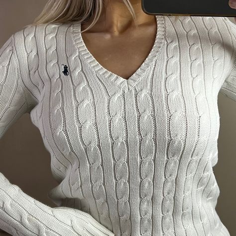 Ralph Lauren Jumper, Ralph Lauren Cable Knit, Xmas Wishlist, Neck Cream, Cable Knit Jumper, Beach Poses, Knit Jumper, My Vibe, Cream White