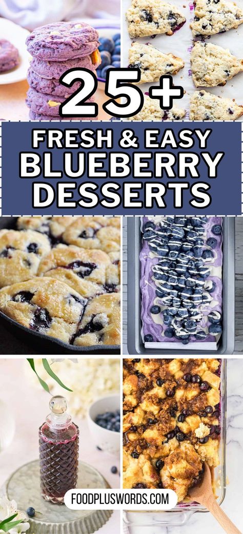 Try making these easy and healthy blueberry recipes—perfect for breakfast, dinner, or dessert. If you're craving the sweetness of muffins and cakes, this collection has it all. Enjoy the freshness of summer with our best blueberry treats that are so simple and easy to make. Try your hand at crafting the perfect blueberry pie or cobbler, and don't forget our vegan options for a wholesome twist. Blueberry Recipes With Fresh Blueberries, Summer Blueberry Desserts, Things To Do With Blueberries, Dessert Recipes With Blueberries, Best Blueberry Recipes, Blueberry Dessert Recipes Easy, What To Do With Blueberries, Things To Make With Blueberries, Blueberry Healthy Recipes