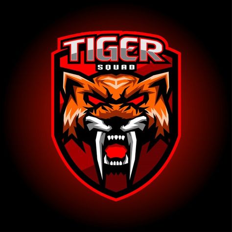 E Sport Logo, Mascot Logo Design, Logo Animal, Sport Logo Design, Tiger Illustration, Esports Logo, Tiger Logo, Sports Flyer, Sport Logo