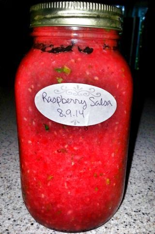 Raspberry Salsa Recipe, Raspberry Salsa, Raspberry Recipe, Cherry Salsa, Family Cookbook Project, Canning Ideas, Salsa Recipes, Bing Cherries, Raspberry Recipes