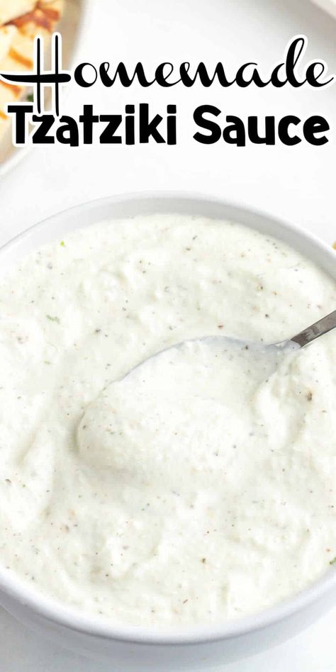 BEST Tzatziki Sauce Recipe. Made with cucumber, sour cream, greek yogurt, garlic, lemon juice and dill it makes the most amazing cucumber yogurt sauce ever! Perfect for Falafel, Gyros, Dipping sauce and more! Tzatziki Sauce Recipe Greek Yogurt, Cucumber Sour Cream, Best Tzatziki Sauce, Best Tzatziki Sauce Recipe, Authentic Tzatziki Sauce Recipe, Taziki Sauce, Tzatziki Sauce Recipe Easy, Recipe Cucumber, Greek Sauce